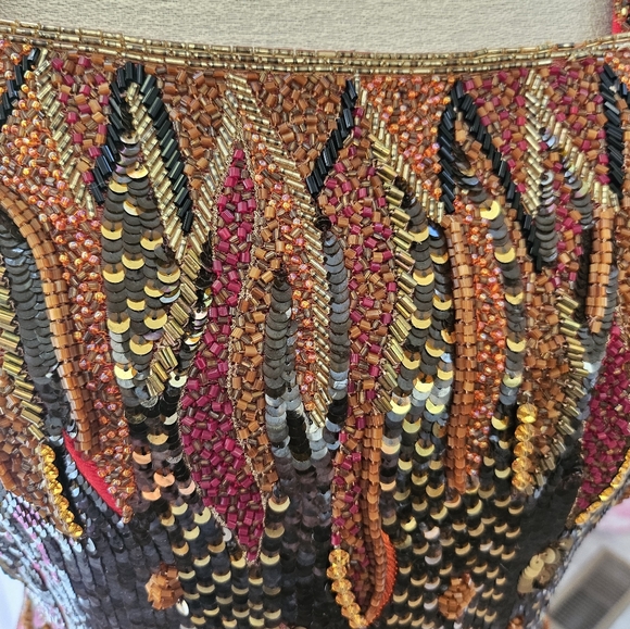 Ann Lawrence Vintage Glam beaded Sequin Dress Cocktail Party 6/8 - Picture 5 of 16